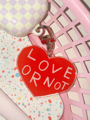 Red Loveornot Keyring