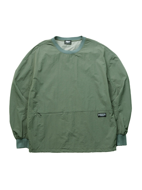 티셔츠,티셔츠 - 플레이언 (PLAYIAN) - TYPO LOGO WIND SWEATSHIRT - DEEP GREEN