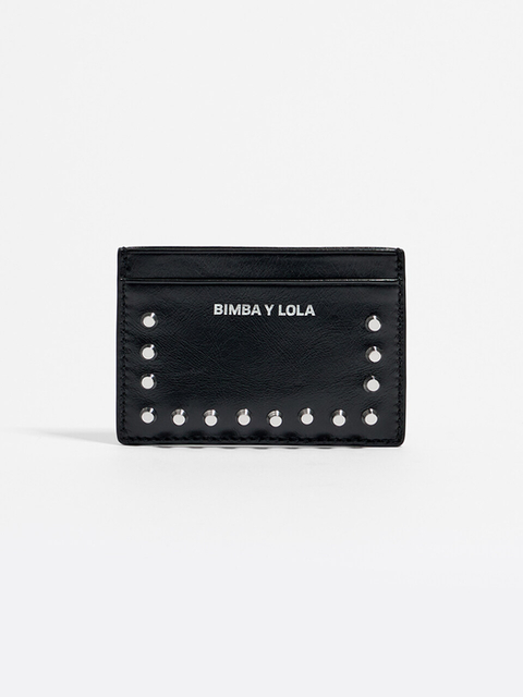 지갑 - 빔바이롤라 (BIMBA Y LOLA) - 블랙 레더 카드 홀더 B236AIV010BKF
