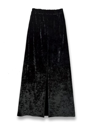 Velvet Slit Long Skirt