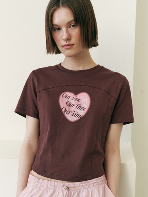 OUR HEART PAINTING CROP T-SHIRTS BR