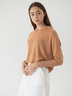 [리퍼브] Wholegarment linen knit (soft ocher)