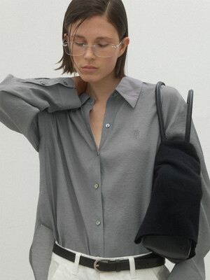 ESSENTIAL ROUND HEM SHIRT(BL-4263)