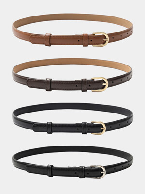엘르 비건 레더 벨트 / ELLE VEGAN LEATHER BELT_4colors
