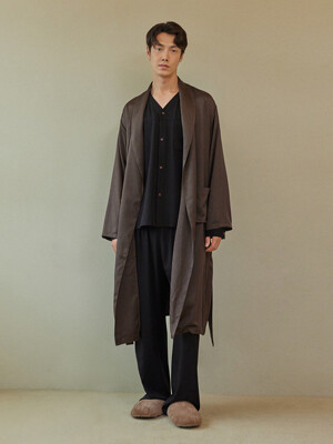 CLASSIC LONG ROBE_dark brown (men)