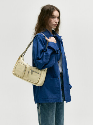OUTPOCKET HOBO_blond wood glossy plain