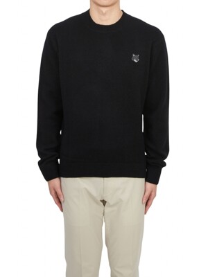 MAISON KITSUNE 메종키츠네 볼드 폭스헤드 남성 니트 NM00805KT1006 P199