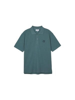 메종키츠네 남성 볼드 폭스 헤드 패치 콤포트 폴로 티셔츠 센 블루 MM00210KJ7010-0081