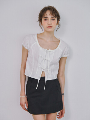 LACE PUFF BLOUSE_WHITE