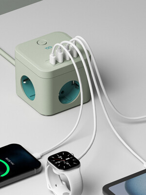 오아 큐브 멀티탭 PD35 고용량 4000W 콘센트 USB C타입 멀티 3구 어댑터