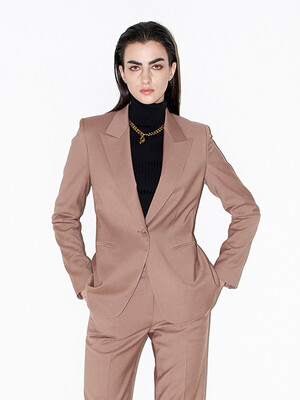 Sassy single tailored Jacket [Beige]