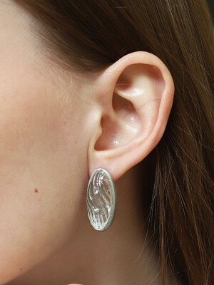 Oasis Oval Earrings (silver)