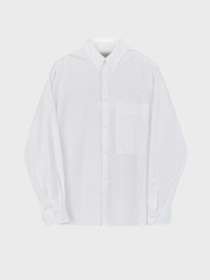 SOLID OVER SHIRT_WHITE