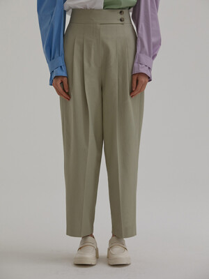 DEMERE TAPERED TROUSERS (STONE)