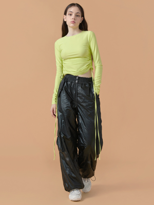 [22FW] Metallic Cargo Padding Pants - Black