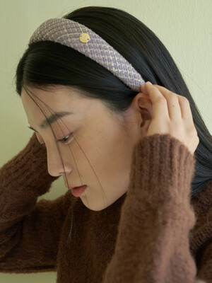 tweed Hairband (purple)
