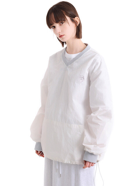 티셔츠,애슬레저,애슬레저,티셔츠 - 피스메이커 (PIECEMAKER) - NYLON WARM UP CREW (WHITE)