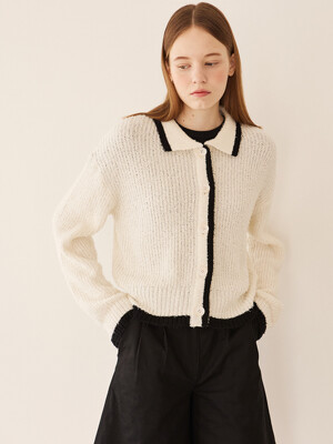 23SS Classic crumble cardigan_ivory