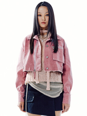 ZOEY ZIPPER CROP JACKET_PINK