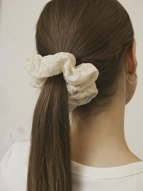 헤어액세서리 - 쎄꼰도 (Ssecondo) - Lacy scrunchie, Lina