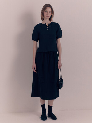 Toui layered skirt (Black)