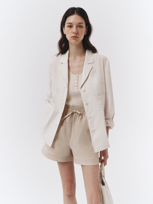 SUMMER NATURAL SEERSUCKER JACKET WHITE_UDJA3B224WT