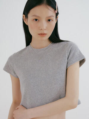 TIR TERRY CROP T-SHIRTS MELANGE