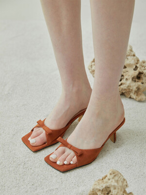 Ribbon mule heel (4color)