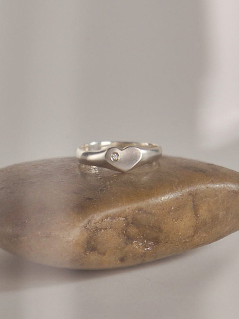 주얼리 - 비먼트 (BEMENT) - B. Q Flat Heart ring Silver