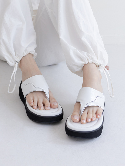 샌들,뮬/슬리퍼 - 차하야 (cahaya) - Mare Flip_Flops_White