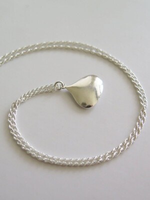 drop silver necklace (드롭 실버 실버목걸이)