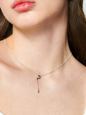 Trendy Ball Line Silver Necklace In454 [Silver]