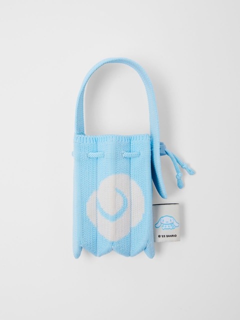 에코/캔버스백 - 조셉앤스테이시 (JOSEPH & STACEY) - Lucky Pleats Knit Nano Bag Cinnamoroll Soda