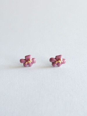 Wild flower earring [purple]