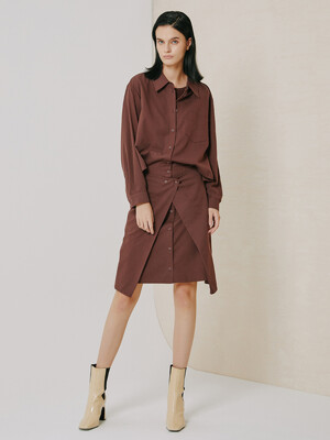 Jursey layered shirt dress YZAOPN2