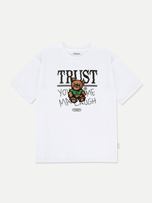 Trust bear Over fit T-Shirts AS1105 (White)
