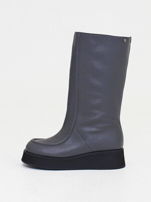 Jelan round platform lined long boots_charcoal