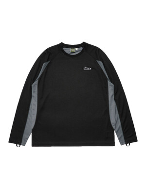 LINE CUTTING POLY LONG SLEEVE [2 COLOR]