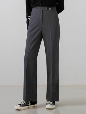 Hidden Standard Cotton Slacks (Charcoal)