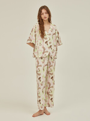 COZY ROUND PAJAMA SET_arc beige