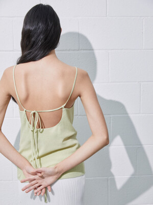 Back Open layering Boat neck Top_LIME