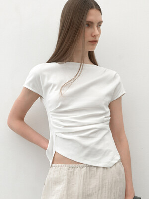 LOND WAIST TUCK  T-SHIRT (Z-BL-4225)