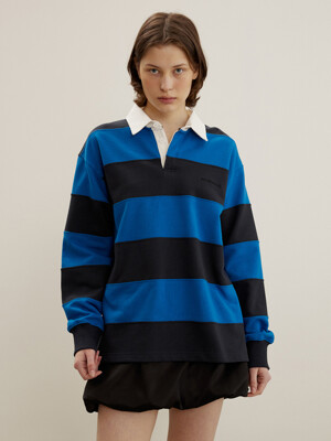 Embroidered Rugby Top, Blue