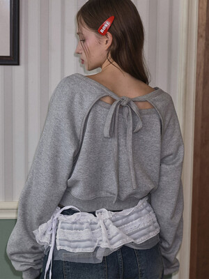 Two-way Bolero Sweatshirt [Gray]