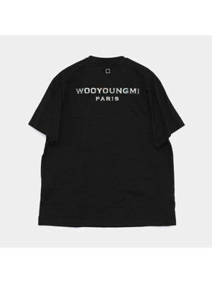 우영미 25SS 자개 파리스 백로고 반팔 남성 티셔츠 W251TS08708B
