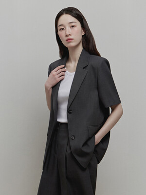 [COUTURE]오버핏 반팔 자켓_2colors
