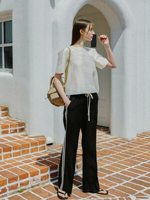 Summer French Track Pants Black