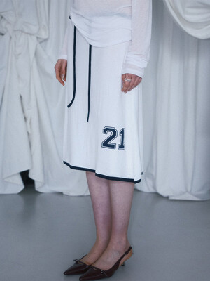 No.21 Lowrise Midi Skirt [White]