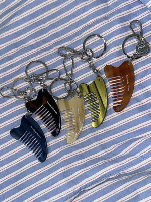 Mini heart brush key ring (5color)