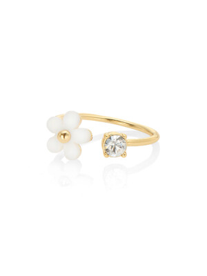White Blossom Seed Ring